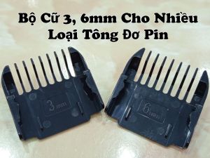 Bộ 2 cữ 3mm và 6mm cho tông đơ cắt tóc gia đình.