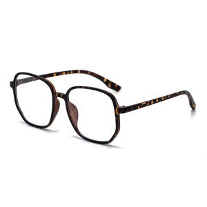 JN IMPRESSION Photochromic Myopia Glasses Large Frame Plain Makeup Student Hot Sale Finished Product Anti-blue Light Flat Glasses Retro Glasses Frame 0 Degree - Minus4.0