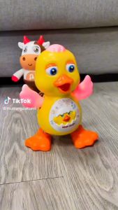 Đồ chơi chú vịt nhảy múa phát nhạc có đèn vui nhộn Vịt nhảy theo nhạc ngộ nghĩnh cho bé RioStore1688