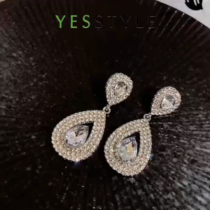 Yesstyle Anting Berlian Bentuk Tetesan Air Anting Stud Tusuk Gaya Mewah