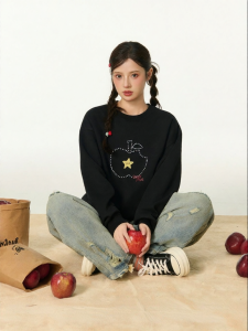 Gbiaior | Floral Print Round Neck Sweatshirt Ins Fashion Style Leisure Wear