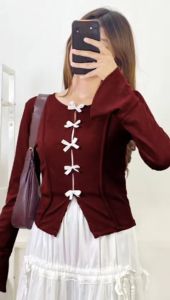 LEORA BLOUSE KNIT / KOREAN BLOUSE PITA / Rosela / Rosella