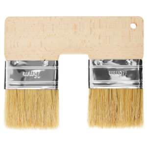 Double Paint Brush U Shaped Double Color Brush Reusable Double Head Painting Brush Double Color Brush 7.68 Inch Wall Paint Brush