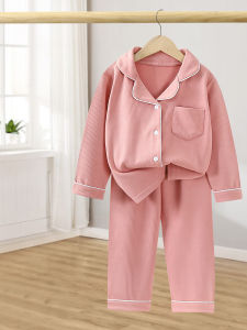 Long Sleeve DeLun Warm Childrens Homewear Set 2-Piece