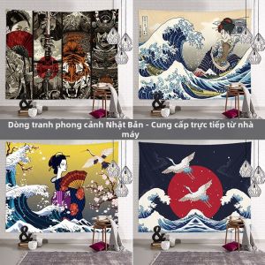 Trang Trí Phong Cách Sóng Nghệ Thuật Nhật Bản Kanagawa