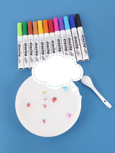 12pcs Childrens Magical Water Painting Pen Floating Doodle Pen Colorful Mark Pen Whiteboard Markers Water Drawing