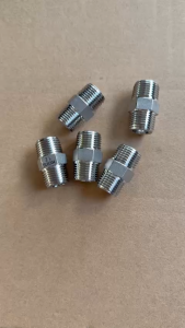 Kép hai đầu ren ngoài 1/2 inch-21mm bằng inox (compo 5 cái).