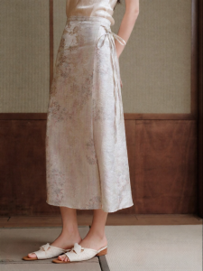 JK&JS | Silk Printed A-line Skirt