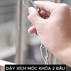 Dây xích dây phơi quần áo Inox không gỉ chịu lực tốt kèm 2 móc khóa