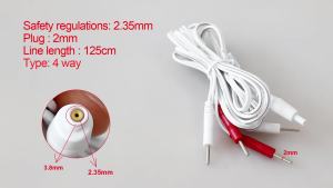 Electrode Wire Electrode Cable for TENS EMS Digital Therapy Massager Snap 3.5mm Connector 2mm 2/4 way Connection Electrode Pads