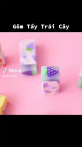 Hộp 36 cục gôm tẩy chì trái cây siêu dễ thương