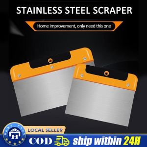 【Local Delivery】 6/8/10inch Stainless Steel Putty Knife Paint Tool Plaster Shovel Filling Spatula Wallpaper Putty Scraper Wall Decoration Tile Plaster LZC-Plaster-Scraper