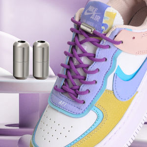 No Tie Shoe Laces Without Ties Elastic Shoelaces Round Capsule Metal Lock Lazy Shoes Lace Works With All Shoe Accessories