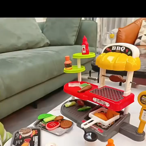 Barbecue Set Kids BBQ Toy Simulation Kitchen Cooking Toy BBQ Grill Toy Set Play House Toys