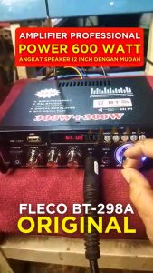 Amplifier Professional 600W FLECO BT-298A  Power Amplifier Bluetooth Digital Amplifier 300W Audio Display + 300W Digital HIFI Audio Stereo Power Amplifier 2 Channels HIFI Audio Stereo Power AMP USB FM Radio Car Radio Home Theater with Remote Control