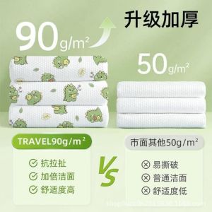 Printed disposable soft bath towel (1 set of 3 pieces) 印花一次性绵柔浴巾 (1套3件)