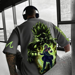Dragon Ball Z Broly Printed Mens T-shirt Summer Trendy Anime Streetwear Loose Women Short Sleeve Tees Casual Tops Y2k Clothes