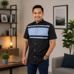 Street Man Wear Mens Premium Color Block Short Sleeve Shirt Slim Fit | Contrast Panel Casual Smart Shirt | 100% Cotton | Size S-4XL