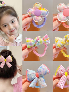 Colorful Bow Floral Hair Ties Elastic