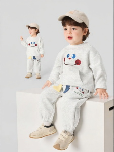 CUTEPANDAS | Bộ Đồ Thể Thao Đơn Giản Cho Bé Trai Hình Hoạt Hình