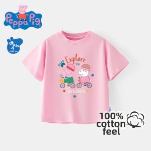 Peppa Pig | Cotton Short Sleeve Round Neck T-shirts for Boys and Girls