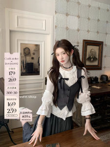 Bộ Váy Sơ Mi Vest Màu Xám Cho Nữ Bộ Váy Ngắn Và Dài Thời Trang Phong Cách Hàn Quốc Bộ Đồ Công Sở Hợp Thời Trang Cho Nữ