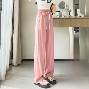 JIANGLU | High Waist Wide Leg Pants Womens Slim Fit Drapey Straight Casual Sporty Sweatpants Autumn 2024 New Style Loose Comfortable
