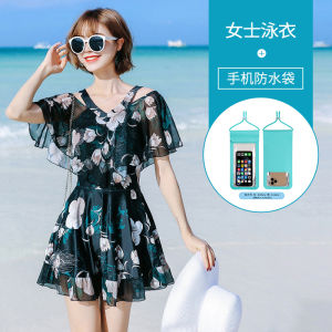 Conservative Beach Style Printed One-Piece Swimsuit Womens 2025 New Model Swimming Costume Thermal Resort Swimwear