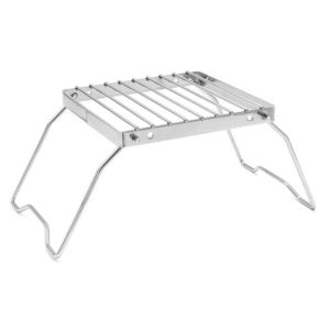 Stainless Steel Foldable Camping Grill Outdoor BBQ Stove Stand Lightweight Grill Rack For Picnic Backpacking Cooking Equipment