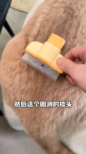 DEARYOYO Cat and Dog Combs Opening Knots To Remove Floating Hair Artifact Pet Self-cleaning Combs Row Comb