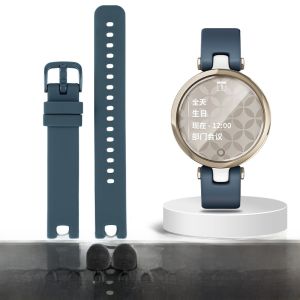 สายนาฬิกาสปอร์ตแบบยืดหยุ่นสำหรับ Garmin Lily Smartwatch สายยางนิ่ม สายหนัง สายรัดข้อมือแบบเรียบง่ายและทันสมัยสำหรับผู้หญิง
