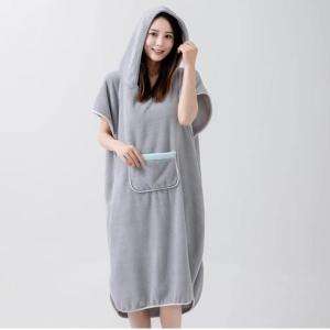Coral Fleece Wearable Bathrobe