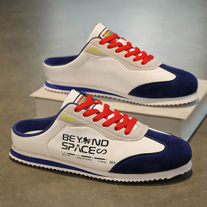 Mens Slip-On Sports Shoes Summer Breathable Lightweight Casual Fashionable Slipper Shoes Easy Wear Large Size 46 47