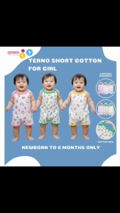 6 Pairs Terno Blouse for Girls Clothing Sets Newborn/Infant Pure Cotton Non Faded Prints Characters 0 to 6 Months