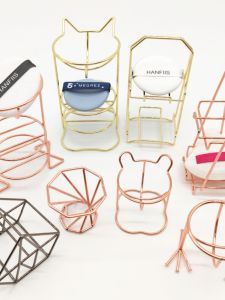 Multi-Layer Metal Beauty Blender Stand Drying Storage Holder Anti-Dust Mold Proof Cosmetic Sponge Bracket Face Makeup Tool