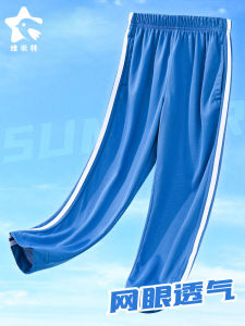 Quần Thể Thao Dệt Kim Mỏng Thoáng Khí Cho Bé Trai Mùa Hè Quần Dài Vừa Vặn Thoải Mái Quần Học Sinh Cho Trẻ Em Trung Niên Và Lớn