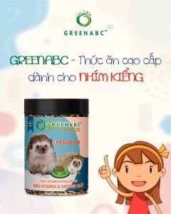 Thức ăn Nhím Kiểng GREENABC – Cung cấp đầy đủ protein - canxi - lipid thơm ngon kích thích khứu giác ăn ngon tiêu hóa tốt tăng đề kháng – Hộp 280g