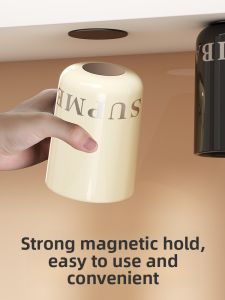 Magnetic Toothbrush Holder Wall Mounted Hanging Design Childrens Toothbrush Cup Storage Rack Couples Morning Brush Cup