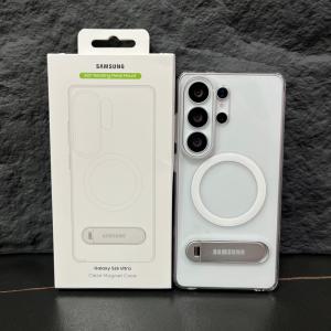 Samsung | Ốp Điện Thoại Kim Loại Từ Tính Cao Cấp Cho Samsung Galaxy S26Ultra S25Ultra - Vỏ Bảo Vệ Siêu Trong Suốt Chống Sốc Kèm Giá Đỡ