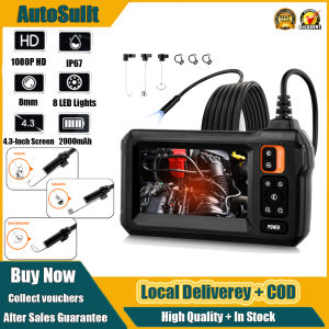 4.3" HD Borescope 1080P IP67 Waterproof - 16.5ft Flexible Endoscope Camera With Light For Industrial Inspection