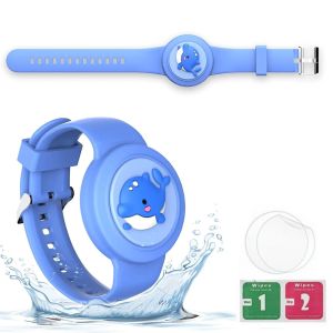 AirTag Bracelet for Kids Holder with Pin Soft Silicone Air Tag Wristband  Lightweight Compatible with Watch Band for Child
