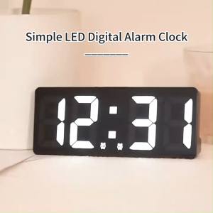 [✅SG Ready Stock] Modern Minimalist LED Display Digital Alarm Clock Small Desktop Alarm Clock