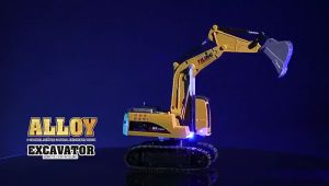 รถขุดโลหะผสม 6 ช่องรีโมทคอนโทรลของเล่นรถบรรทุกยานพาหนะวิศวกรรมของเล่นเด็ก