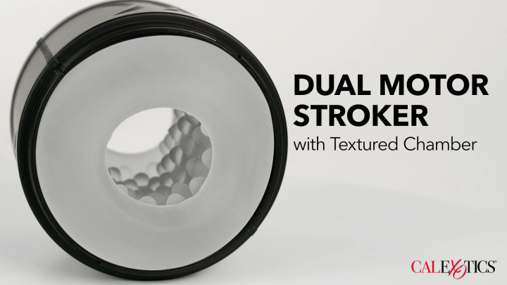 [ CALEXOTICS ] Boundless Dual Motor Stroker Rechargeable Dual Entry Masturbator - Black