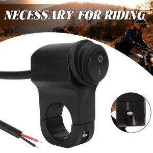 Motorcycle Light Switch Waterproof Handlebar Button Flame Retardant ABS Silver Contact Headlamp Spotlight Fog Control Assembly