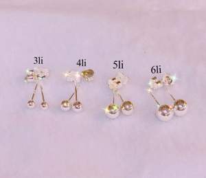 Khuyên tai nam nữ kiểu nụ bi tròn bạc s925 vĩnh viễn bảo hành bạc