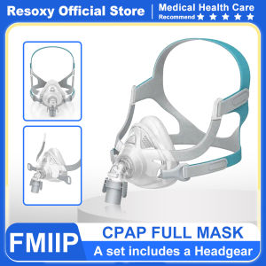 Resoxy FMIIP Full Face CPAP Mask with Silicon Gel Cushions Auto CPAP APAP BIPAP Machine Use for Anti Snoring Sleep Apnea Sleep