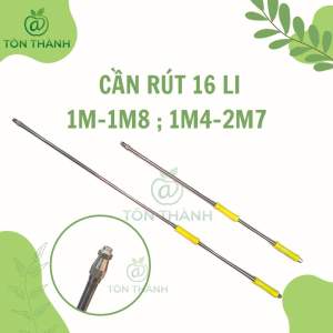 CẦN RÚT INOX CHỊU ÁP LỰC LOẠI DÀY 16 LI 1M-1M8 1M4-2M7 REN 14MM TƯỚI CÂY CAO CẤP