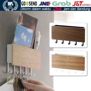 Gantungan Kunci Rak Dinding Multifungsi / Tempat Gantungan Kunci Keychain Kayu