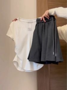 Bộ Đồ Thể Thao Hai Mảnh Thời Trang Mùa Hè Cho Nữ Bộ Váy Ngắn Tay Quần Ngắn Phong Cách Hàn Quốc Bộ Đồ Thể Thao Thường Ngày